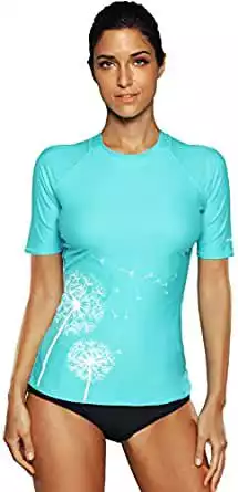 CharmLeaks Women's Short Sleeve Rash Vest
