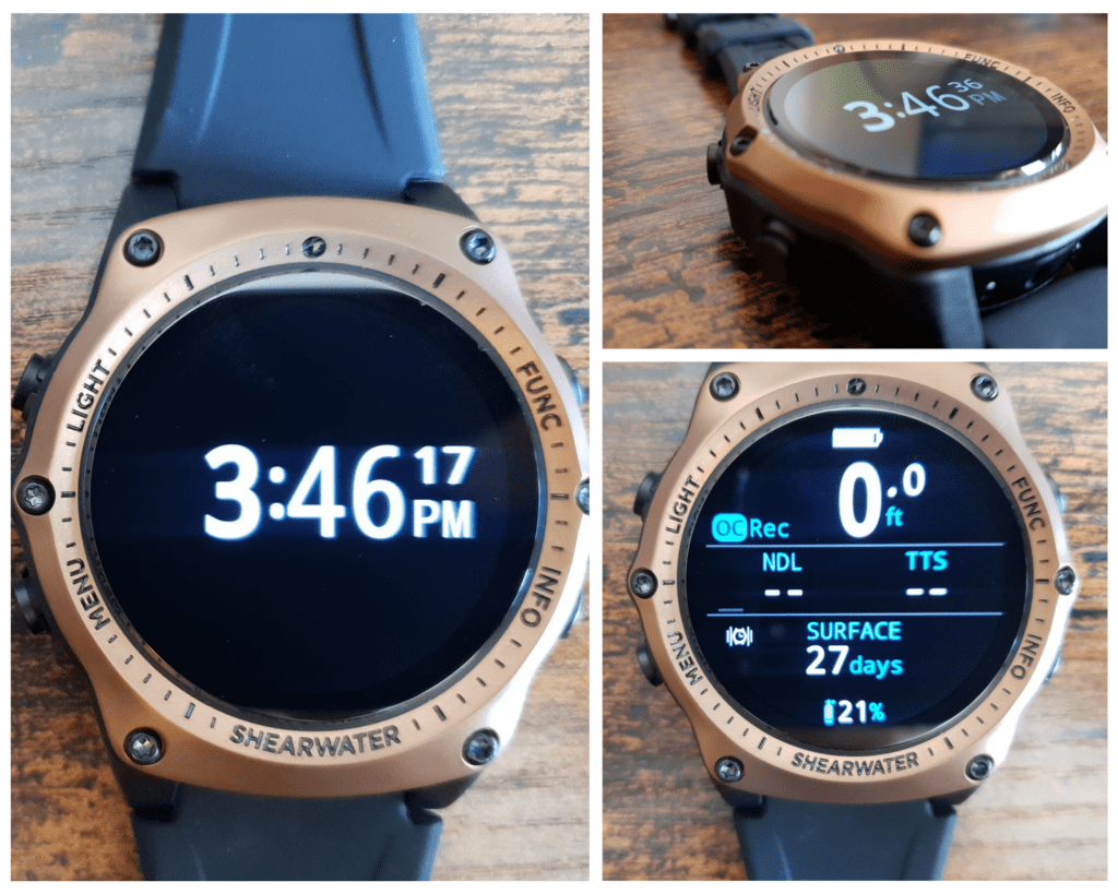 Shearwater Teric Display screens