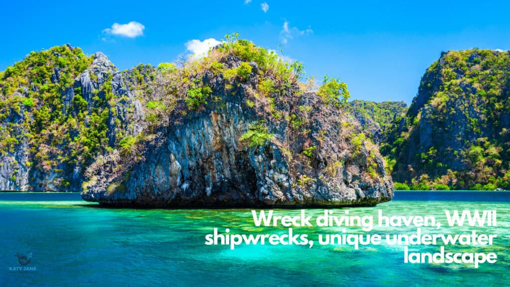 rocky tropical islands with green blue water around